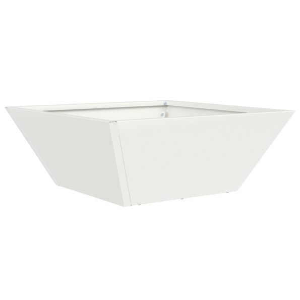 vidaXL Plastová súprava kvetináčov Biela Plast 40 x 40 x 15 cm – Obrázok 5