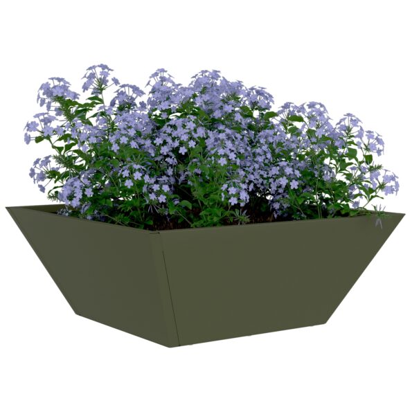vidaXL Záhradný kvetináč 5 pcs Olivová zelená 40 x 40 x 15 cm – Obrázok 3