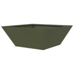 vidaXL Záhradný kvetináč 5 pcs Olivová zelená 40 x 40 x 15 cm – Obrázok 8