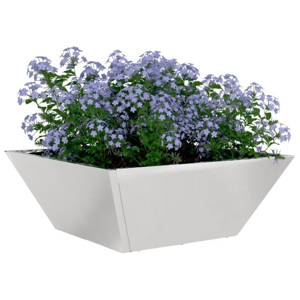 873819_3.jpg vidaXL Kovový kvetináč Nehrdzavejúca oceľ 40 x 40 x 15 cm Odolný – Obrázok 3
