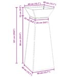 vidaXL Stojan na rastliny Zinkovaná oceľ 40 x 40 x 101 cm – Obrázok 13