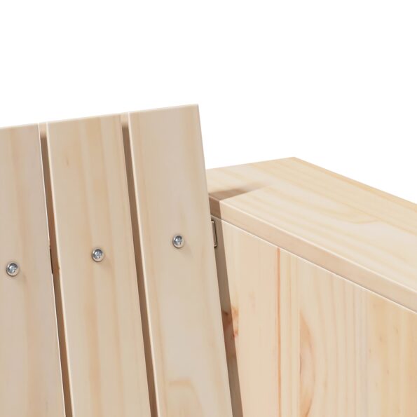 vidaXL Záhradná pohovka pre 3 osoby Prírodná Pevné borovicové drevo – Obrázok 6