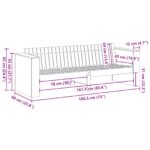 vidaXL Záhradná pohovka pre 3 osoby Prírodná Pevné borovicové drevo – Obrázok 8