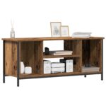 vidaXL Zábavné centrum Staré drevo Drevotriesková doska, kov – Obrázok 3