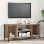 vidaXL TV stojan Dub Inžinierske drevo, kov 102 x 35 x 45 cm Obdĺžnikový