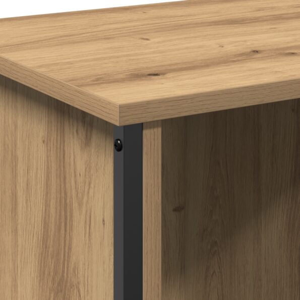 vidaXL TV stojan Dub Inžinierske drevo, kov 102 x 35 x 45 cm Obdĺžnikový – Obrázok 8