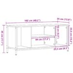 vidaXL Čierne dubové zábavné centrum Čierny dub Kompozitné drevo, kov – Obrázok 10