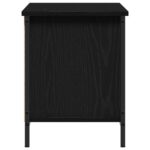 vidaXL Čierne dubové zábavné centrum Čierny dub Kompozitné drevo, kov – Obrázok 6