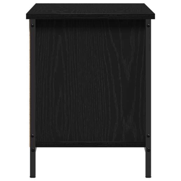 vidaXL Čierne dubové zábavné centrum Čierny dub Kompozitné drevo, kov – Obrázok 6