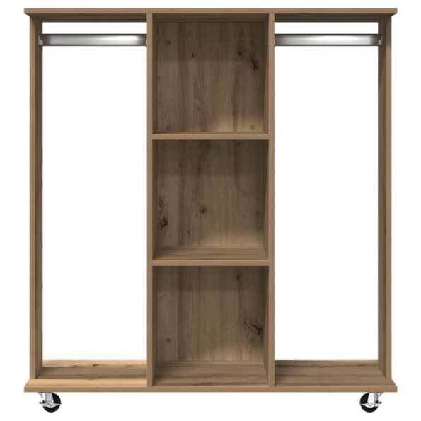 873908_5.jpg vidaXL Skriňa na kolieskach s povrchom z dubového dreva 102x38x110 cm z inžinierskeho dreva – Obrázok 5