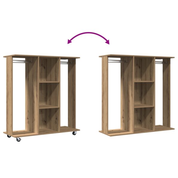 873908_9.jpg vidaXL Skriňa na kolieskach s povrchom z dubového dreva 102x38x110 cm z inžinierskeho dreva – Obrázok 9