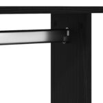 vidaXL Šatník na kolieskach Čierny dub 102x38x110 cm z inžinierskeho dreva – Obrázok 8