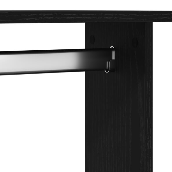 vidaXL Šatník na kolieskach Čierny dub 102x38x110 cm z inžinierskeho dreva – Obrázok 8