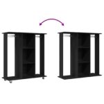 vidaXL Šatník na kolieskach Čierny dub 102x38x110 cm z inžinierskeho dreva – Obrázok 9