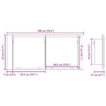 vidaXL Zrkadlová skriňa LED Staré drevo 100x12x45 cm – Obrázok 12