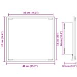 vidaXL LED zrkadlo do kúpeľne Stare drevo 40x8.5x37 cm Drevotrieska – Obrázok 10