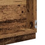 vidaXL LED zrkadlo do kúpeľne Stare drevo 40x8.5x37 cm Drevotrieska – Obrázok 7