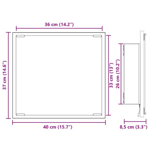 875413_10.jpg vidaXL LED zrkadlo do kúpeľne čierny dub 40x8,5x37 cm Zariadené drevo – Obrázok 10