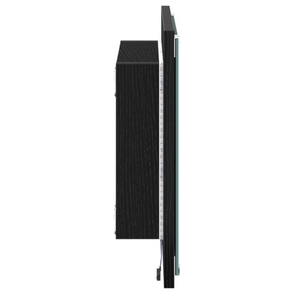 875413_5.jpg vidaXL LED zrkadlo do kúpeľne čierny dub 40x8,5x37 cm Zariadené drevo – Obrázok 5