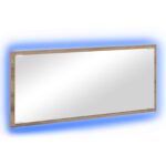 vidaXL Zrkadlo do kúpeľne Umelecký dub Kompozitné drevo, sklo – Obrázok 2