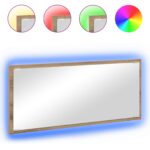 vidaXL Zrkadlo do kúpeľne Umelecký dub Kompozitné drevo, sklo – Obrázok 3