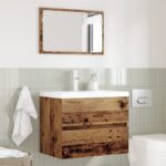 vidaXL 2-dielna súprava kúpeľňového nábytku Staré drevo Kompozitné drevo – Obrázok 4