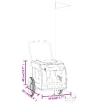 vidaXL Zelený kočík pre psov Polyester, Oceľ 124 x 53 x 53 cm Skladací – Obrázok 12