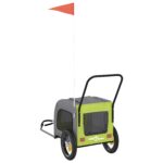 vidaXL Zelený kočík pre psov Polyester, Oceľ 124 x 53 x 53 cm Skladací – Obrázok 5