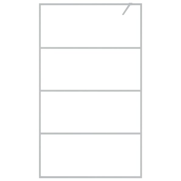vidaXL Sprchová zástena strieborná 115x195 cm priehľadné ESG sklo – Obrázok 3