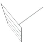 vidaXL Sprchová zástena strieborná 115x195 cm priehľadné ESG sklo – Obrázok 5