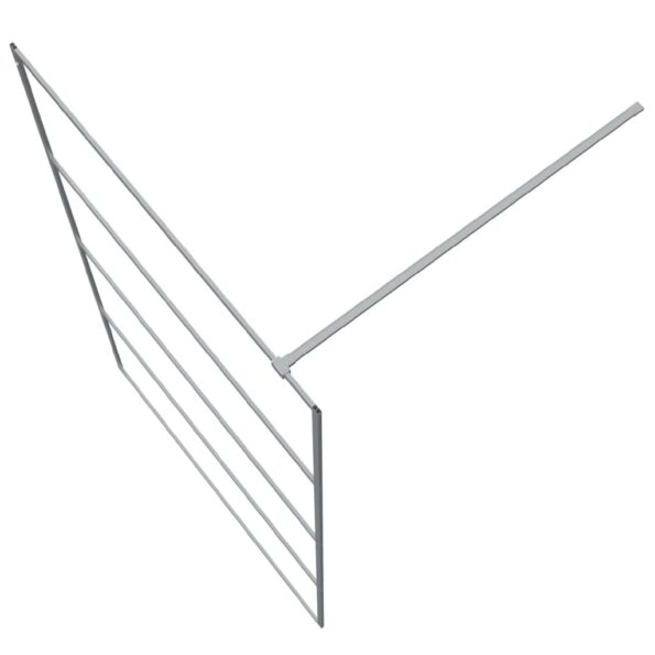 vidaXL Sprchová zástena strieborná 115x195 cm priehľadné ESG sklo – Obrázok 5