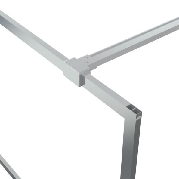 vidaXL Sprchová zástena strieborná 115x195 cm priehľadné ESG sklo – Obrázok 6