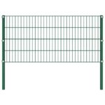 vidaXL Plotový panel so stĺpikmi, železo 5,1x0,8 m, zelený – Obrázok 2