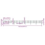 vidaXL Plotový panel so stĺpikmi, železo 11,9x0,8 m, zelený – Obrázok 5