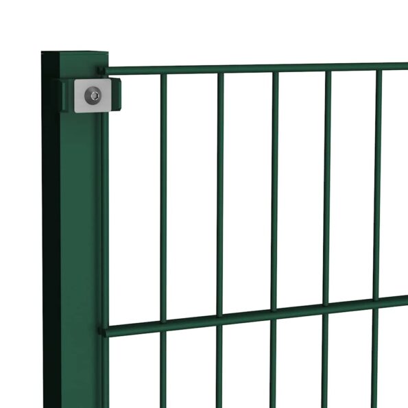 278663_4.jpg vidaXL Plotový panel so stĺpikmi, železo 5,1x1,2 m, zelený – Obrázok 4