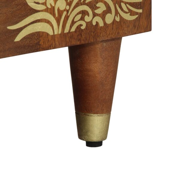 Súprava kúpeľňového nábytku vidaXL 2 kusy Solid Rough Wood Mango, Kúpeľňová skriňa vidaXL 62x33x58 cm z masívneho dreva mango, Kúpeľňové zrkadlo vidaXL 50x70x3 cm z masívneho dreva mango – Obrázok 9