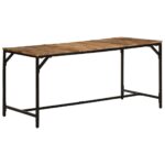 vidaXL Jedálenský stôl 160x80x75 cm masívne surové mangovníkové drevo – Obrázok 11