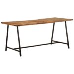 vidaXL Jedálenský stôl 160x80x75 cm masívne mangovníkové drevo – Obrázok 11