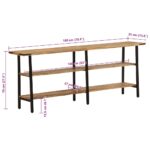 vidaXL Konzolový stolík 180x35x70 cm masívne mangovníkové drevo – Obrázok 9