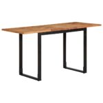 vidaXL Jedálenský stôl 140x70x75 cm, akáciový masív – Obrázok 10