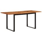 vidaXL Jedálenský stôl 160x80x75 cm, akáciový masív – Obrázok 10