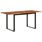 vidaXL Jedálenský stôl 160x80x75 cm, akáciový masív – Obrázok 11