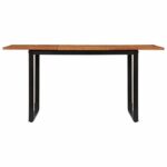 vidaXL Jedálenský stôl 160x80x75 cm, akáciový masív – Obrázok 2