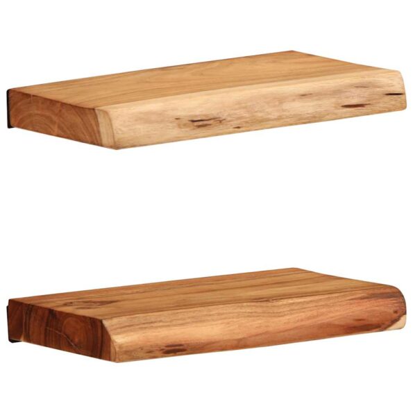 373623_1.jpg vidaXL Nástenné police 2 ks 30x20x3,5 cm, akáciový masív – Obrázok 1