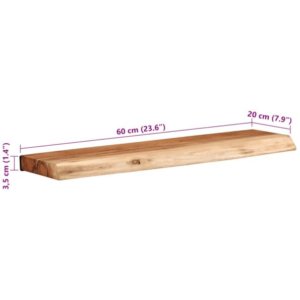 373625_10.jpg vidaXL Nástenné police 2 ks 60x20x3,5 cm, akáciový masív – Obrázok 10