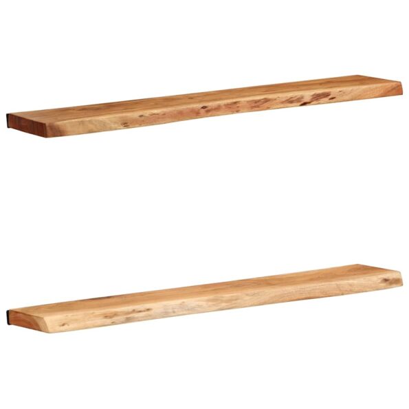 373627_1.jpg vidaXL Nástenné police 2 ks 100x20x3,5 cm, akáciový masív – Obrázok 1