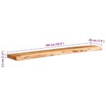 vidaXL Nástenné police 2 ks 100x20x3,5 cm, akáciový masív – Obrázok 10