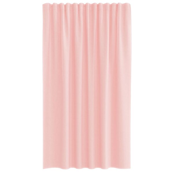 vidaXL Voile záclony s vreckami na tyče, 2 ks, ružové – Obrázok 4