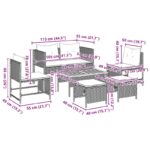 vidaXL vonkajšia sedacia súprava Sivá a tmavosivá Ratan, temperované sklo – Obrázok 13