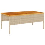 vidaXL vonkajšia súprava gaučov Béžová a krémová Ratan a látka Stredná – Obrázok 7